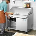 Avantco SS-PT-48M-HC 48in 2 Door Mega Top Stainless Steel Refrigerated Sandwich Prep Table 178SSPT48MHC